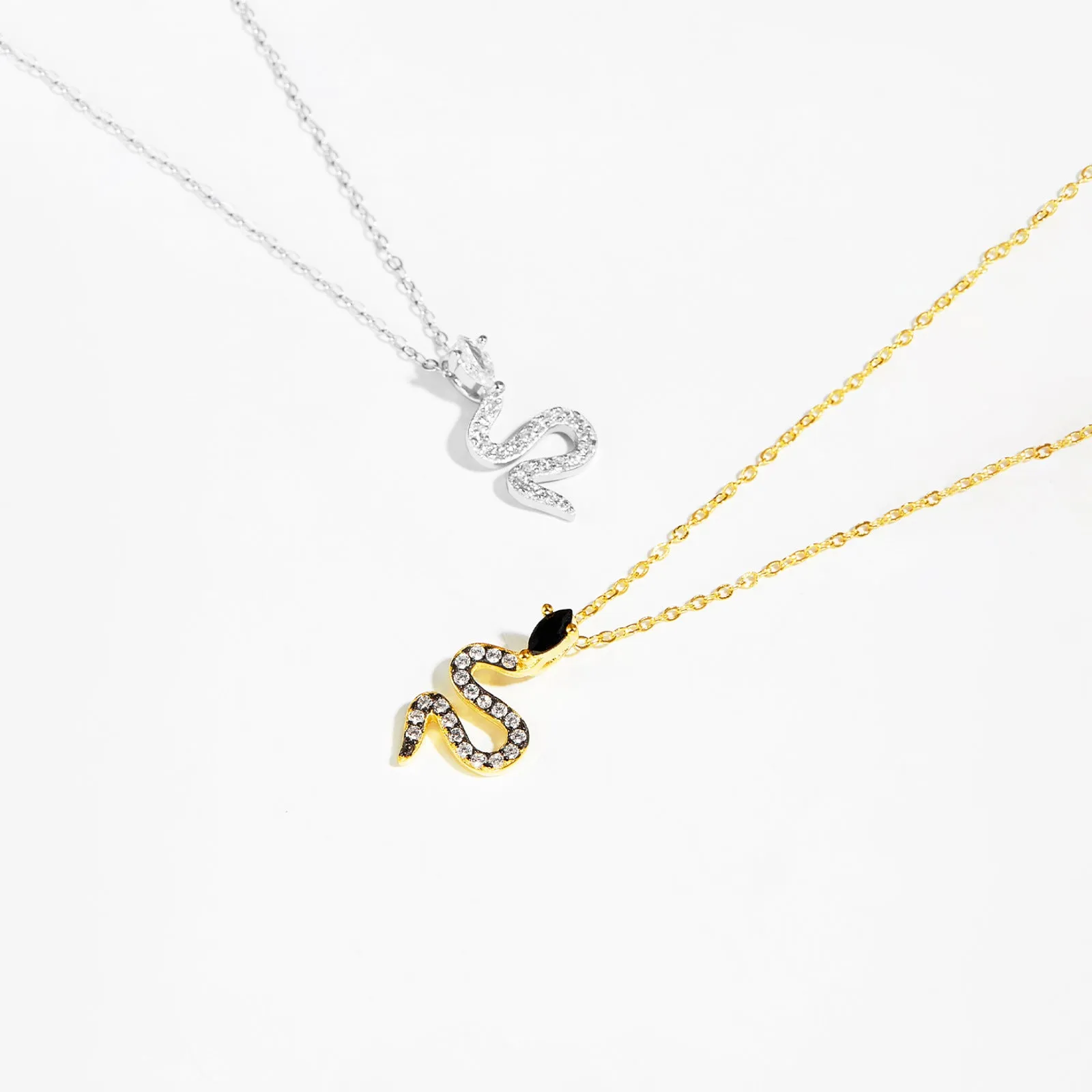 Minimalist Snake Pendant Necklace