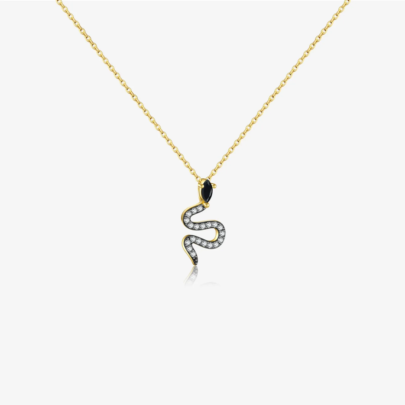 Minimalist Snake Pendant Necklace