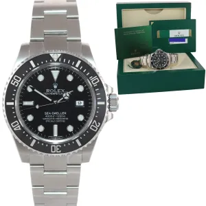 MINT 2016 PAPERS Rolex Sea-Dweller 116600 Steel 40mm Black Ceramic Watch Box