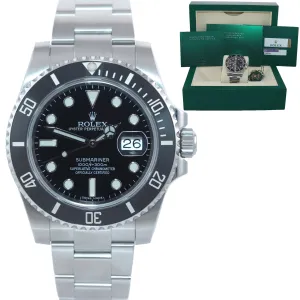 MINT 2020 PAPERS Rolex Submariner 116610 Steel Black Ceramic 40mm Watch Box