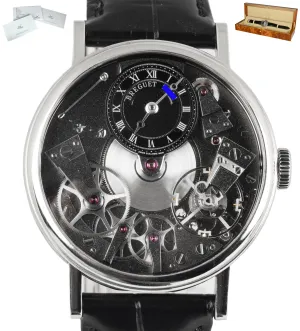 MINT Breguet La Tradition 7027 18K White Gold 37mm Mechanical Power Reserve