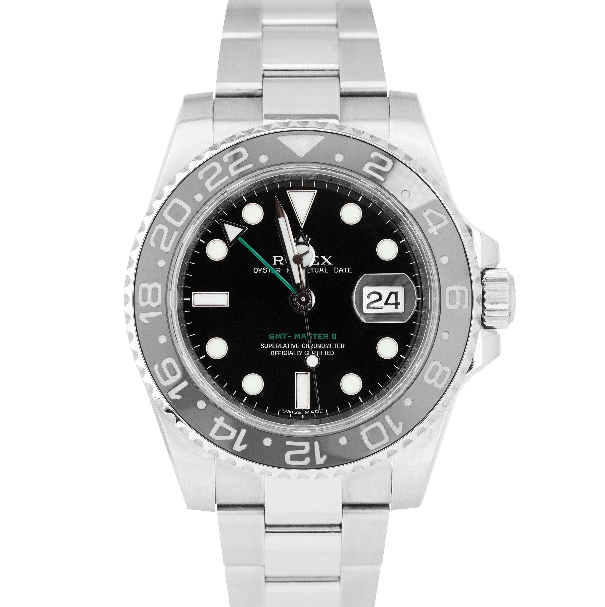 MINT Rolex GMT-Master II Stainless Steel Black 40mm Ceramic Watch 116710 LN