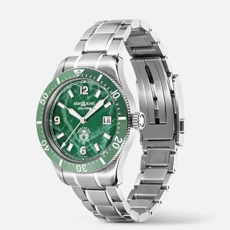 MONTBLANC WATCH 1858 ICE SEA Automatic Date 41mm Green Automatic Steel 129373