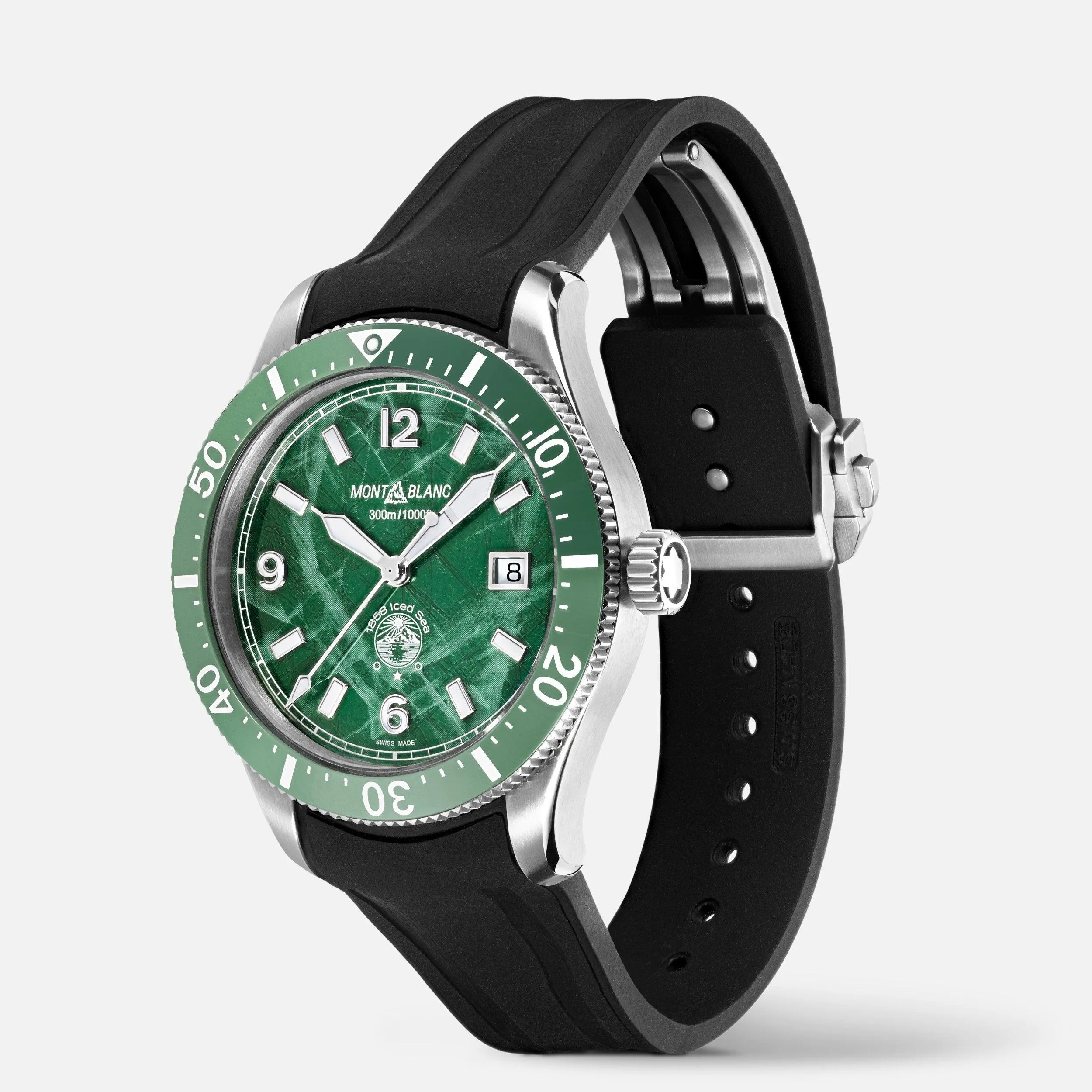 MONTBLANC WATCH 1858 ICE SEA Automatic Date 41mm Green Automatic Steel 129765