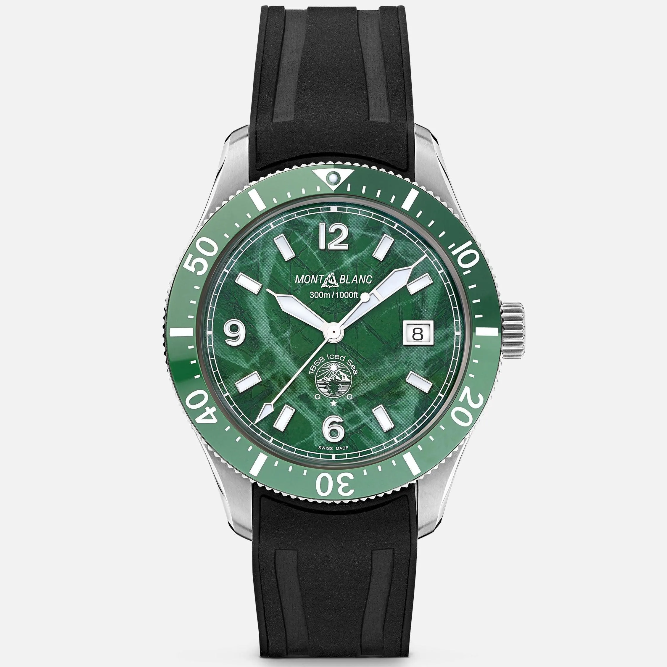 MONTBLANC WATCH 1858 ICE SEA Automatic Date 41mm Green Automatic Steel 129765