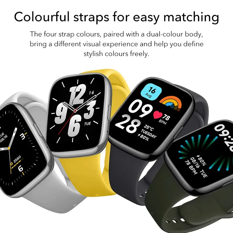 New Global Version Xiaomi Redmi Watch 3 Active 1.83" Display Bluetooth Phone Call 5ATM Waterproof Supports 100  fitness modes