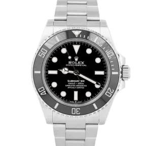 NEW OCTOBER 2023 PAPERS Rolex Submariner 41mm No-Date Black Watch 124060 LN B P