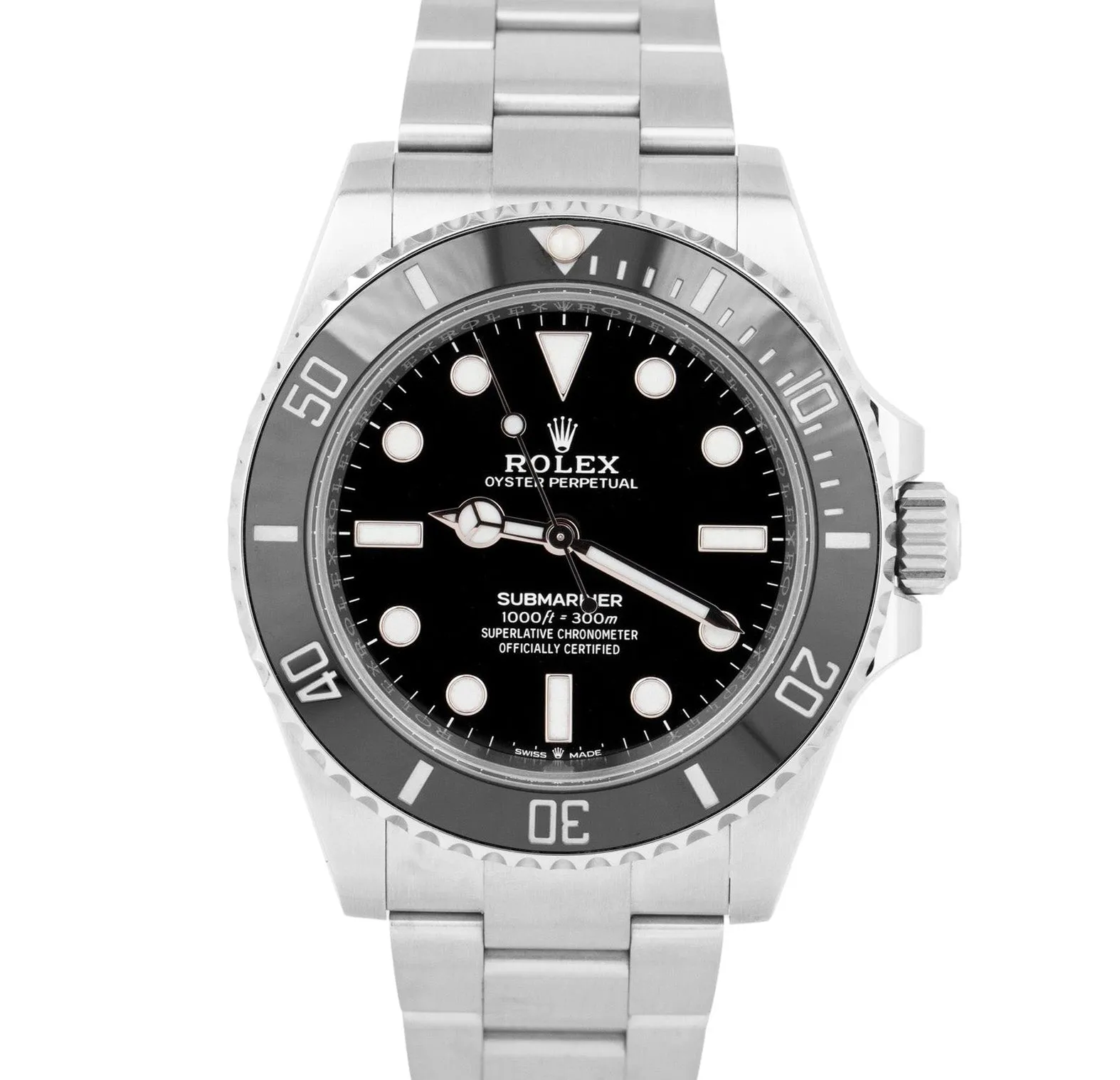 NEW OCTOBER 2023 PAPERS Rolex Submariner 41mm No-Date Black Watch 124060 LN B P