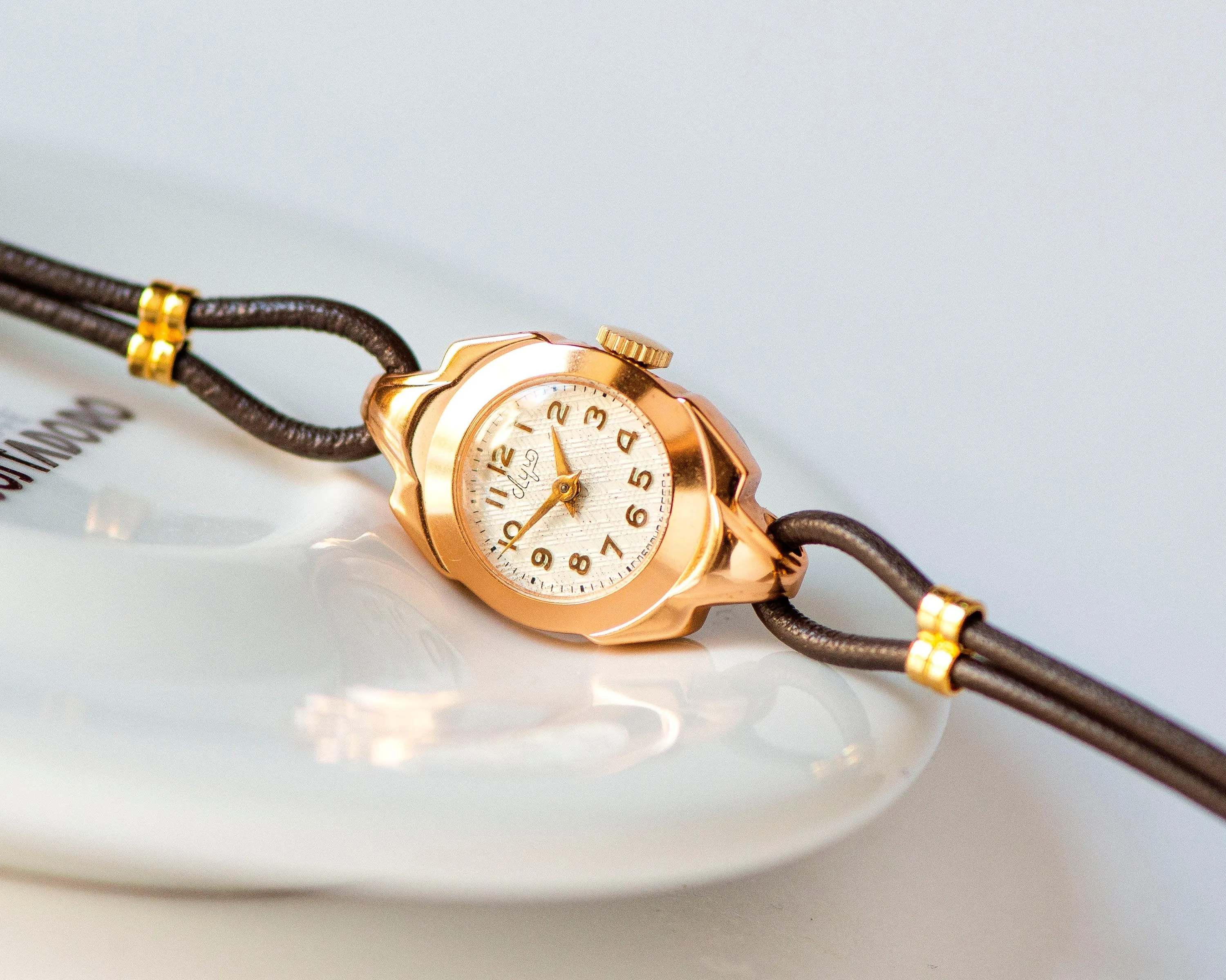 New old stock cocktail watch for women Ray, dainty evening watch for women vintage, gold shade timepiece rare watch jewelry women gift wife
