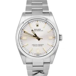NEW STICKERED DOMINO'S 2020 Rolex Oyster Perpetual 36mm Silver Watch 126000 B P