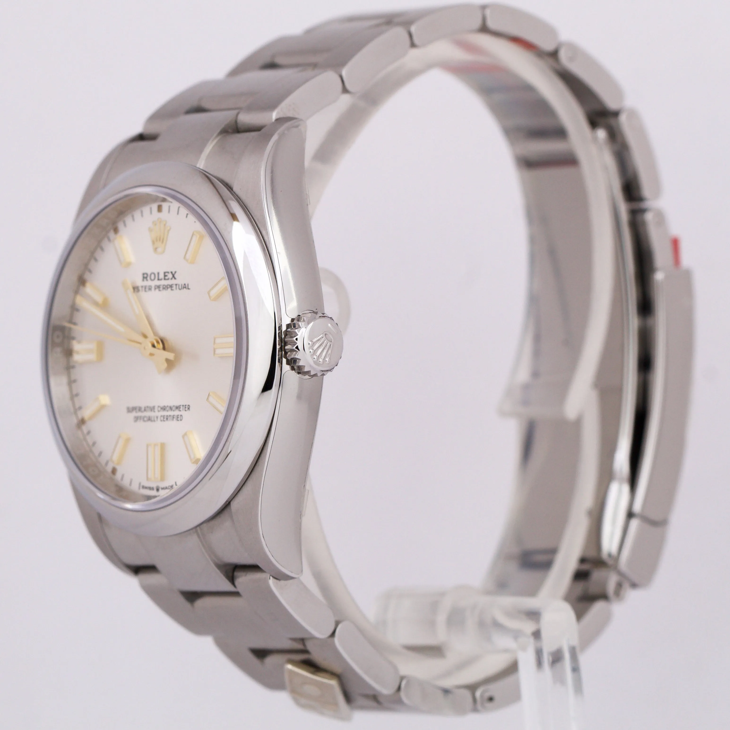 NEW STICKERED DOMINO'S 2020 Rolex Oyster Perpetual 36mm Silver Watch 126000 B P