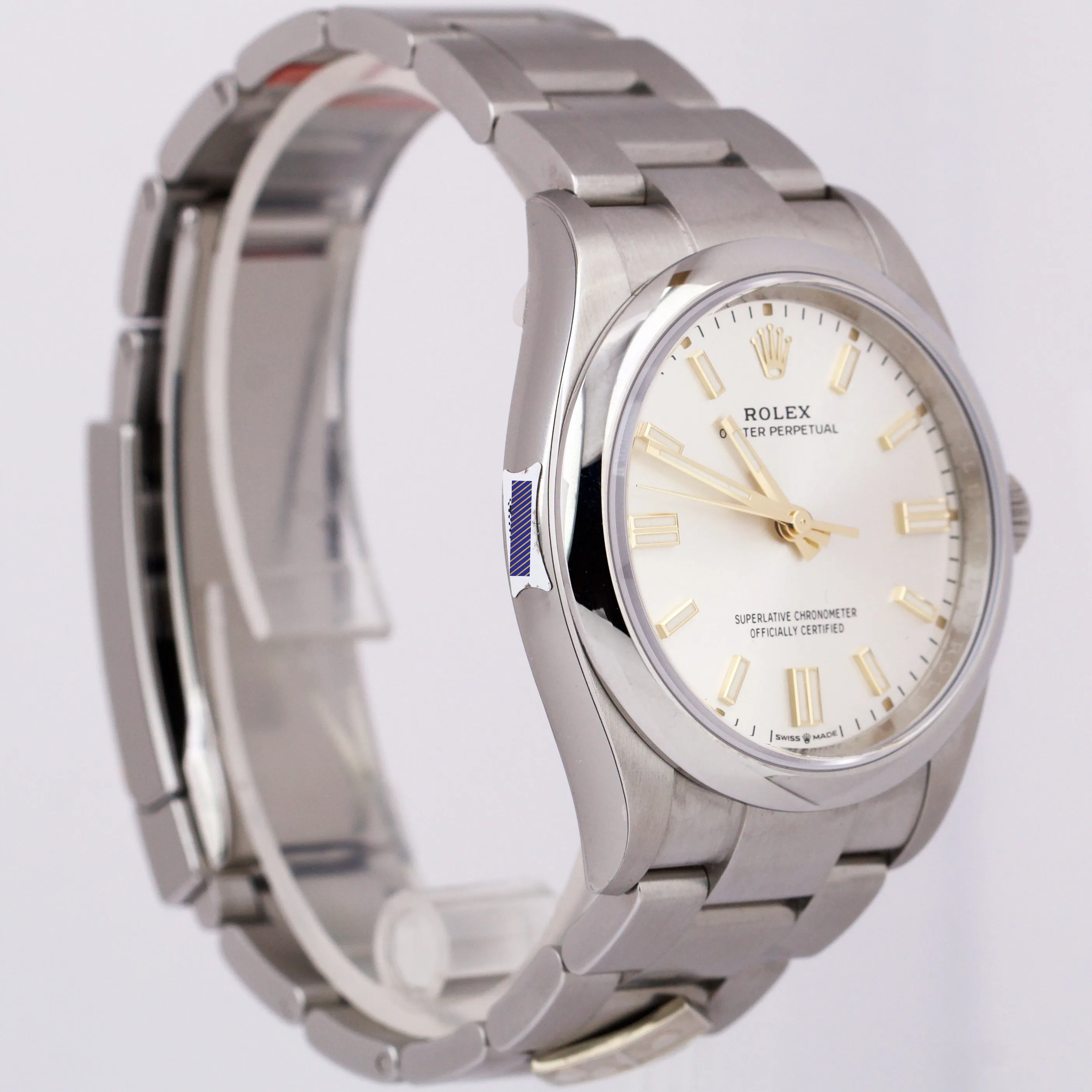 NEW STICKERED DOMINO'S 2020 Rolex Oyster Perpetual 36mm Silver Watch 126000 B P