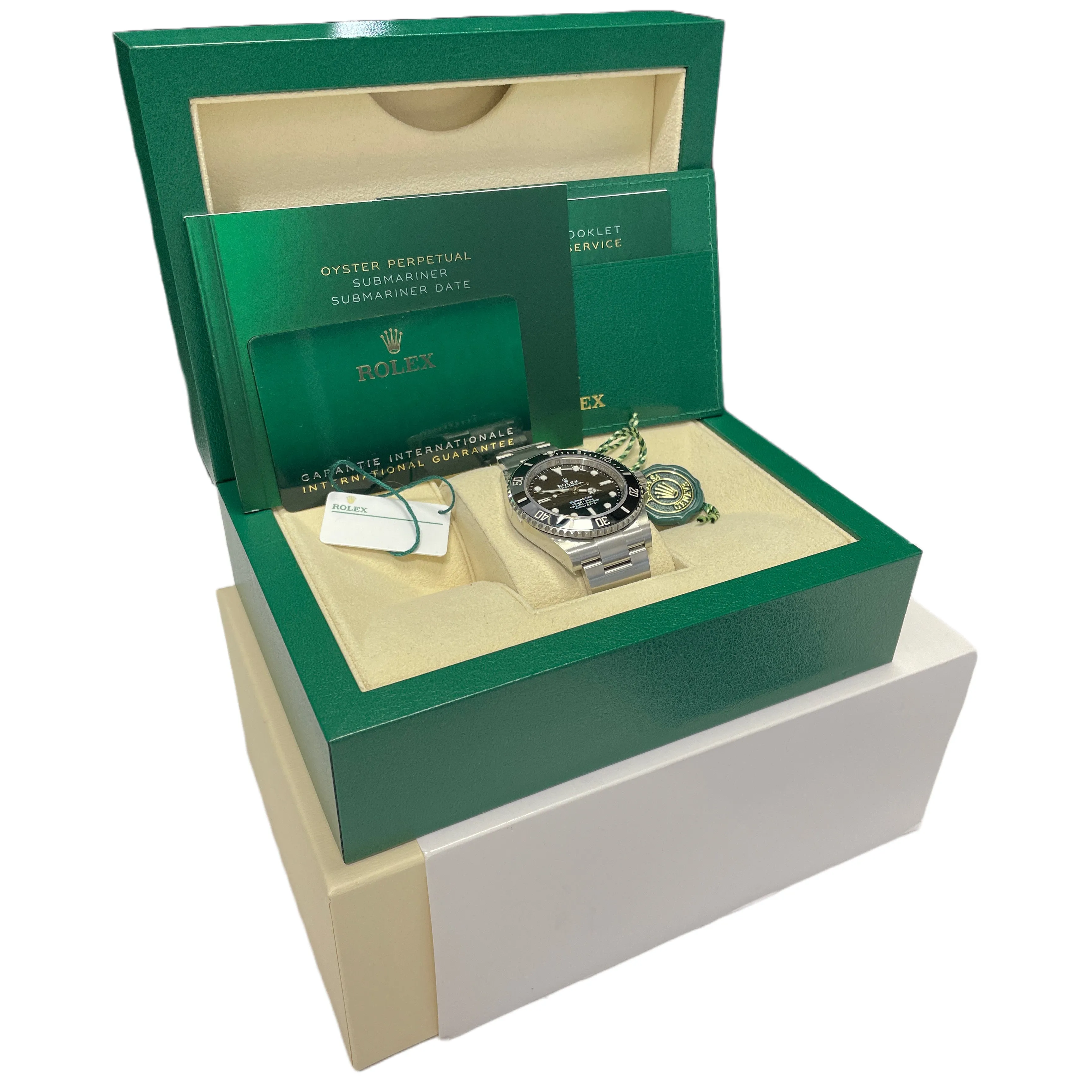 NEW UNWORN Rolex Submariner No-Date PAPERS 41mm Black Stainless 124060 LN B P