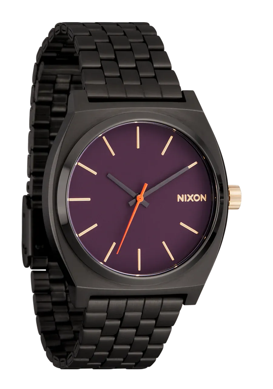 NIXON TIME TELLER GUNMETAL/BLACKBERRY