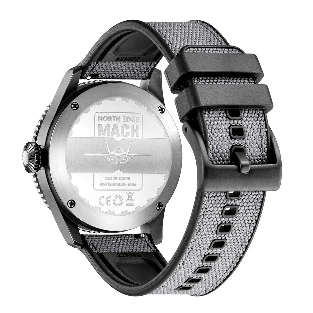 North Edge MACH Men's Men's Solar Quartz Watch｜Luminous Waterproof - Long Life