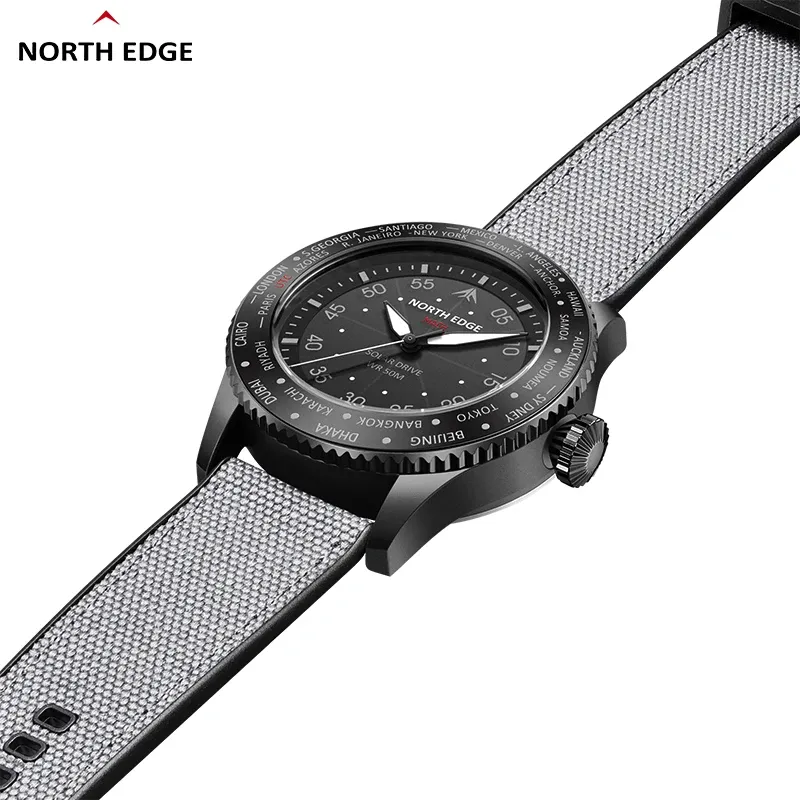 North Edge MACH Men's Men's Solar Quartz Watch｜Luminous Waterproof - Long Life