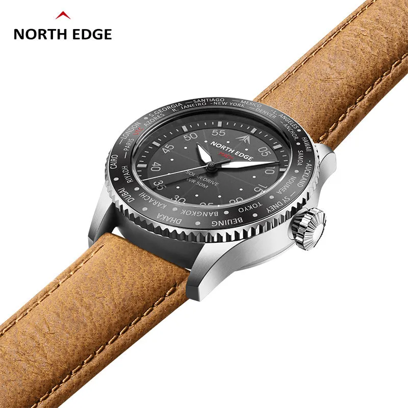 North Edge MACH Men's Men's Solar Quartz Watch｜Luminous Waterproof - Long Life