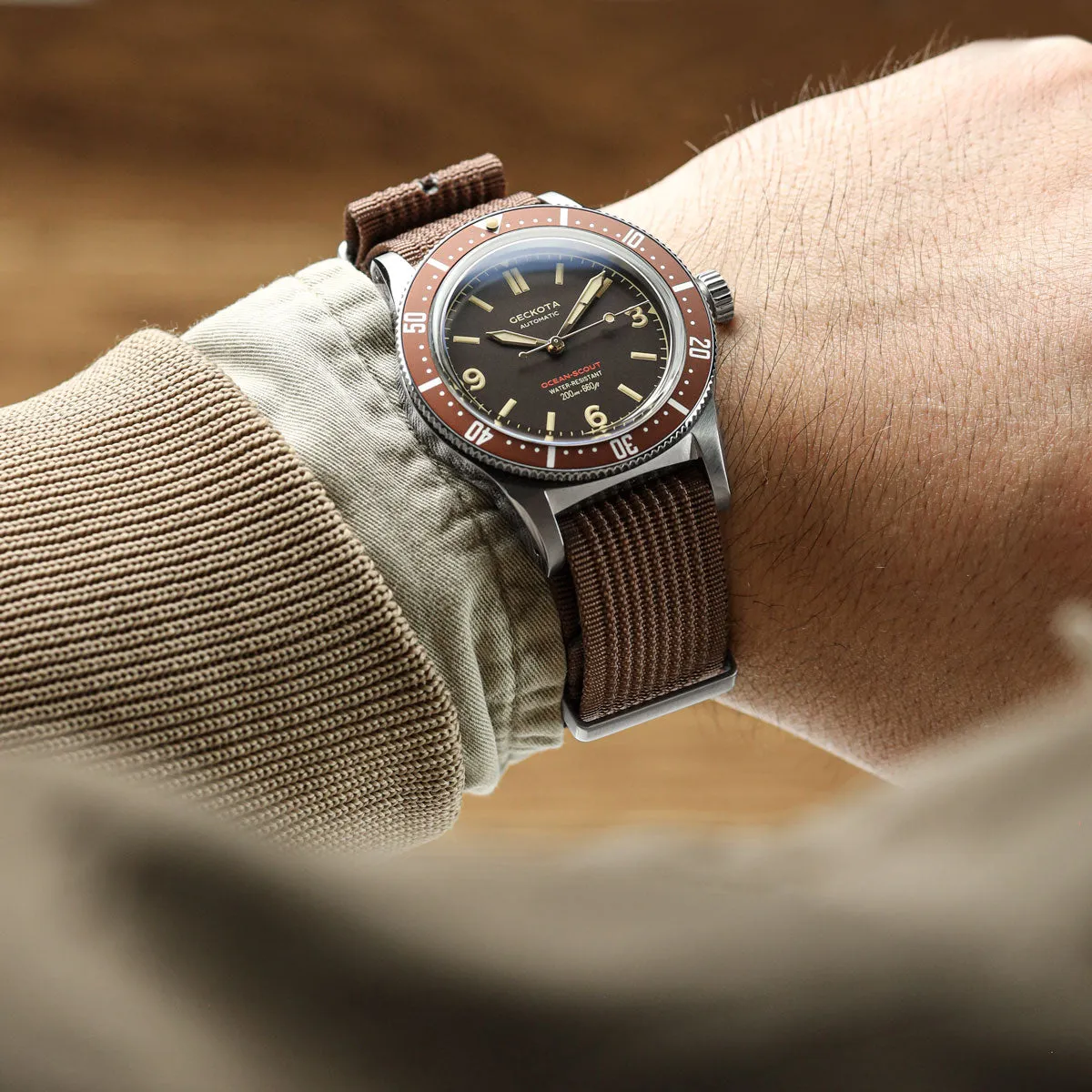 Ocean-Scout Dive Watch - Sienna Brown