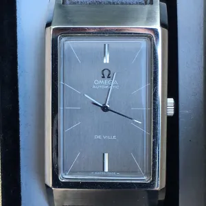 Omega De Ville Deauville Vintage Rare Rectangular Cal Ref 155.0005
