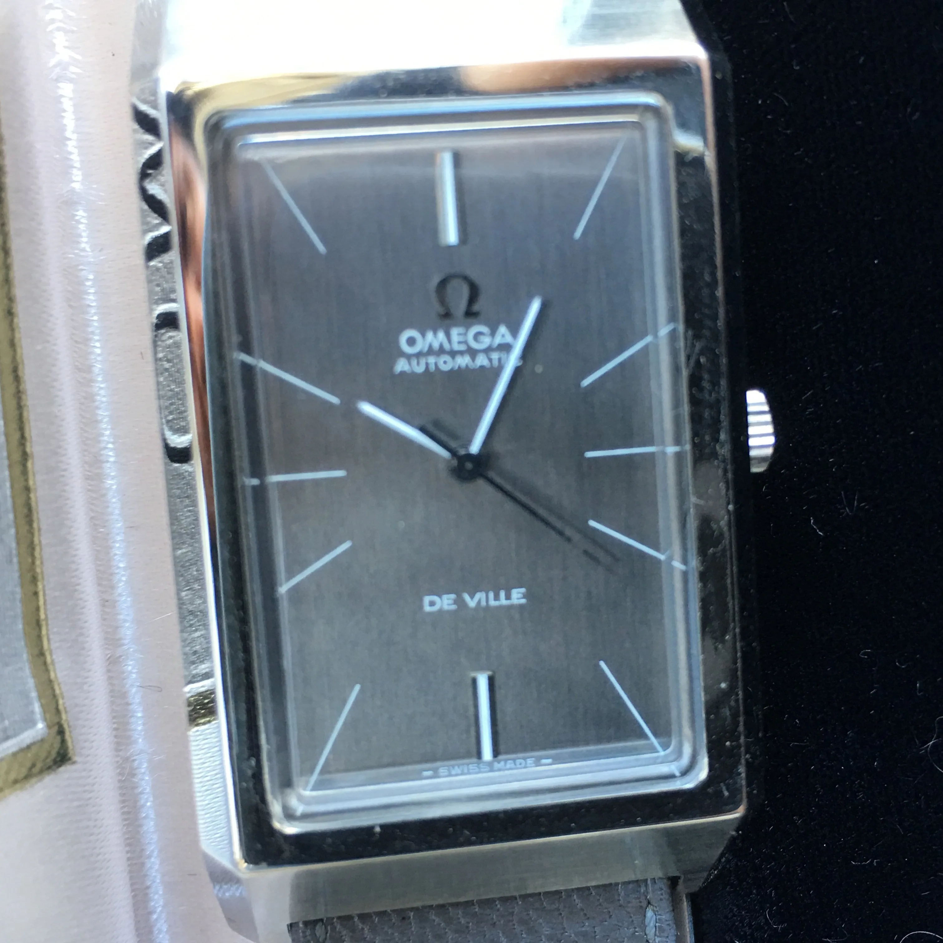 Omega De Ville Deauville Vintage Rare Rectangular Cal Ref 155.0005