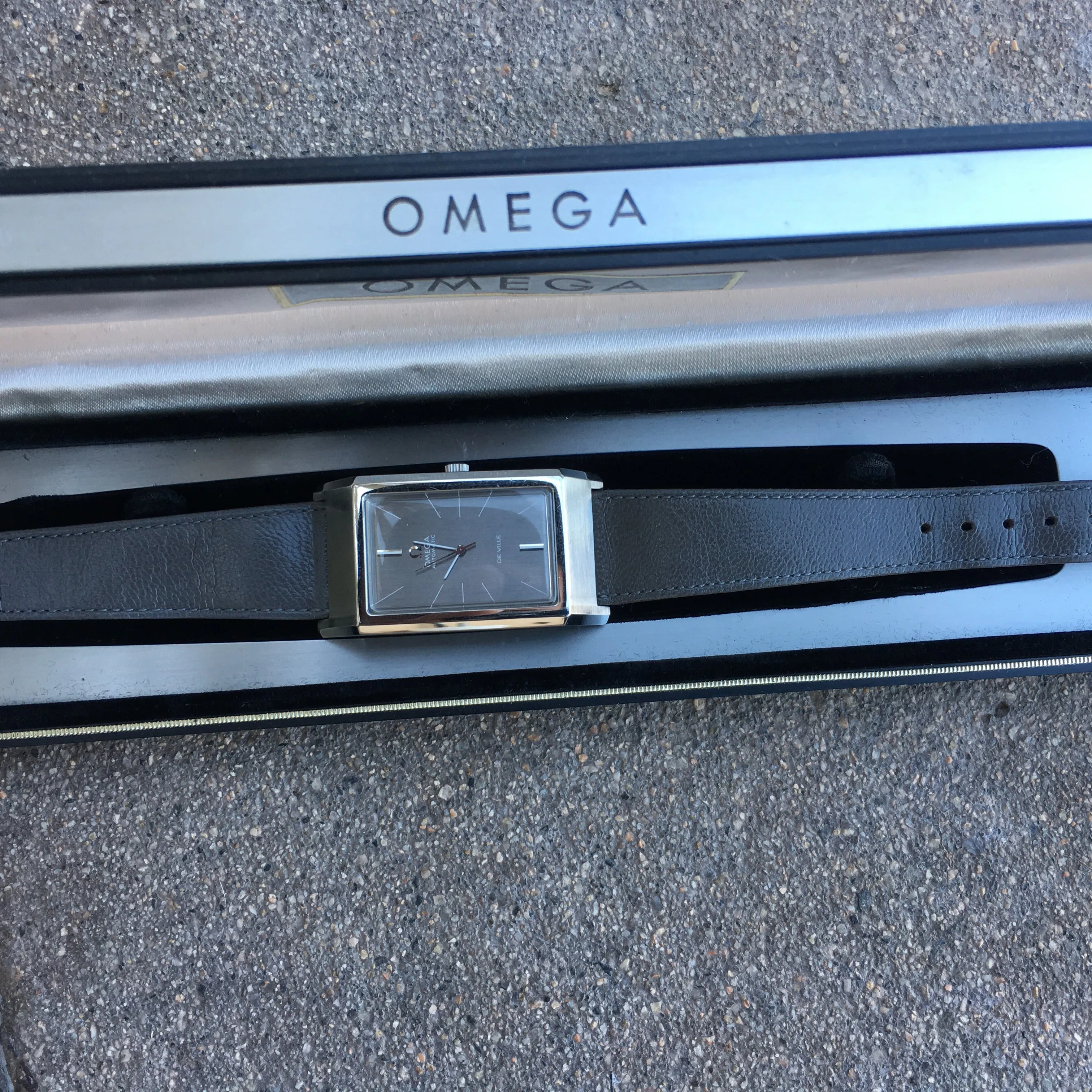 Omega De Ville Deauville Vintage Rare Rectangular Cal Ref 155.0005