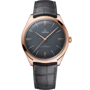 Omega De Ville Trésor 40 mm, Sedna™ gold on leather strap