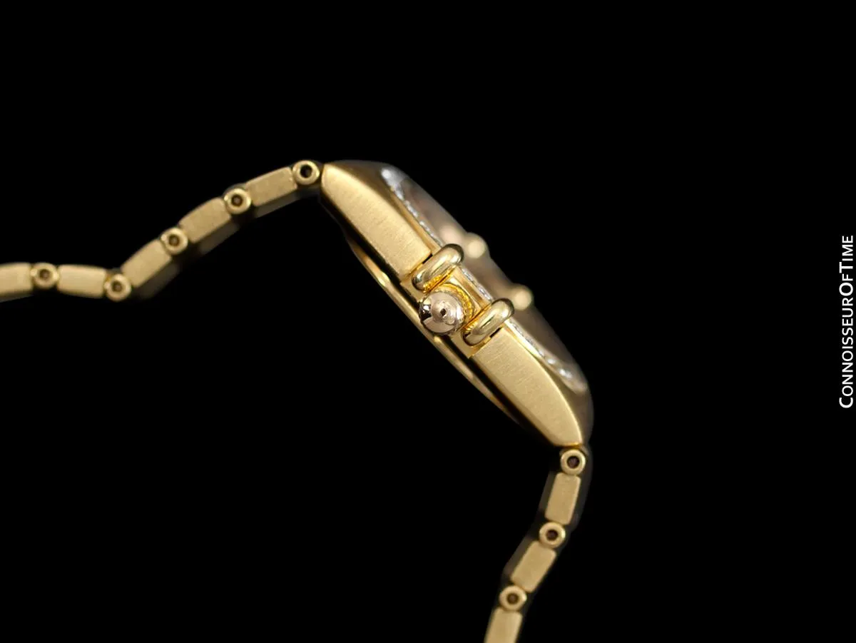 Omega Ladies Constellation Bracelet Watch - 18K Gold & Original Omega Factory Set Diamonds