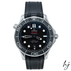 Omega Men's Seamaster Stainless Steel 42mm Black Wave Dial Watch Reference #: 210.32.42.20.01.001