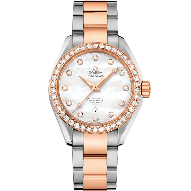 Omega Seamaster Aqua Terra 150M 34 mm, steel - Sedna™ gold on steel - Sedna™ gold