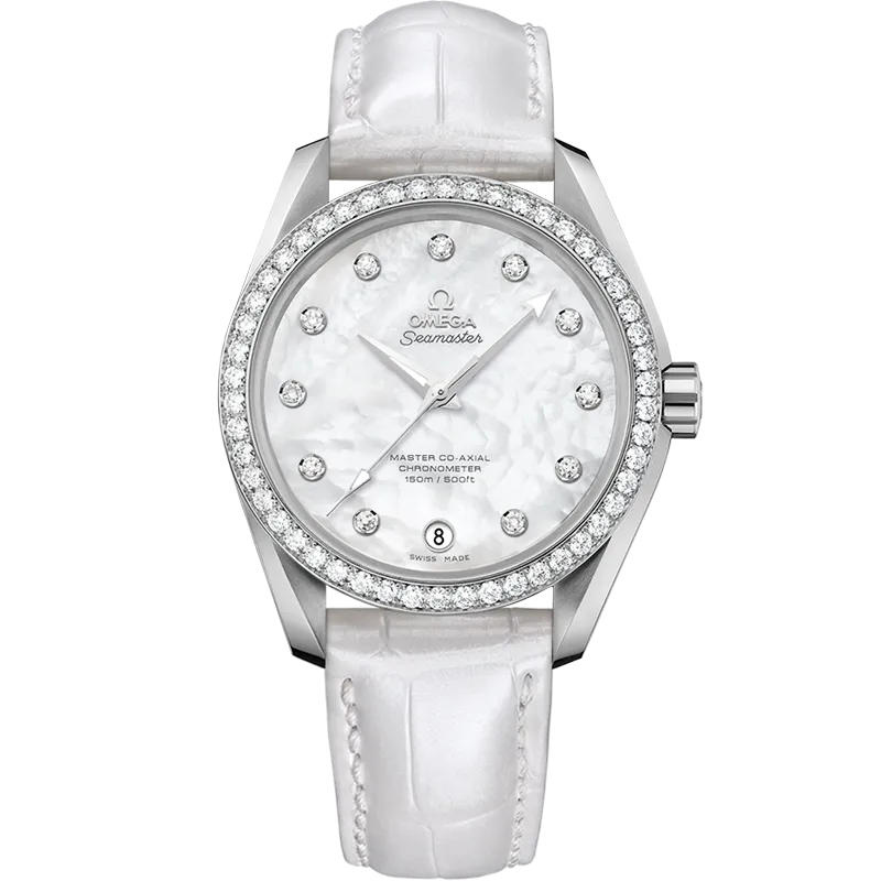 Omega Seamaster Aqua Terra 150M 38 mm, steel on leather strap