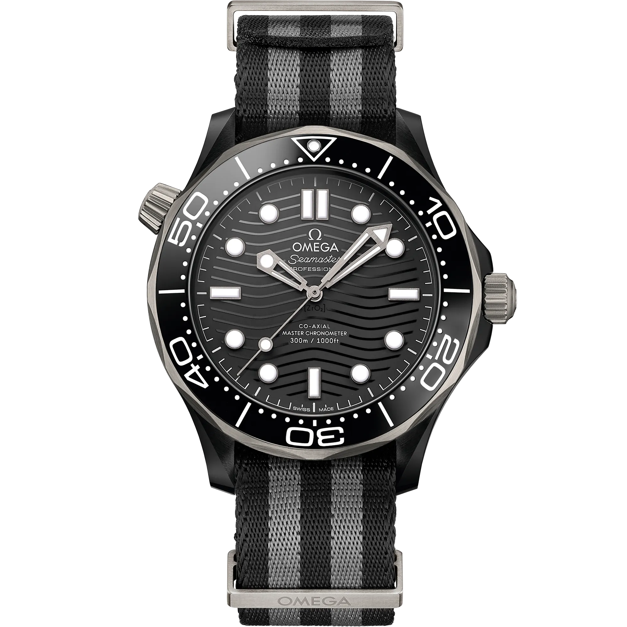 Omega Seamaster Diver 300M 43.5 mm, black ceramic on NATO strap