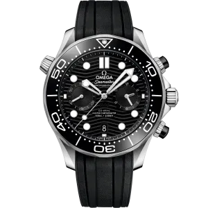Omega Seamaster Diver 300M 44 mm, steel on rubber strap