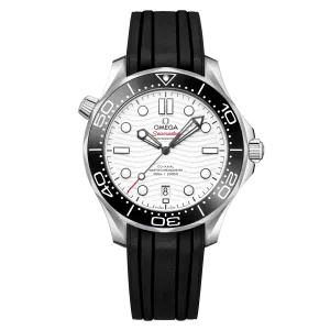 OMEGA Seamaster Diver 300m Co-Axial Master Chronometer 42mm, Steel on Rubber Strap