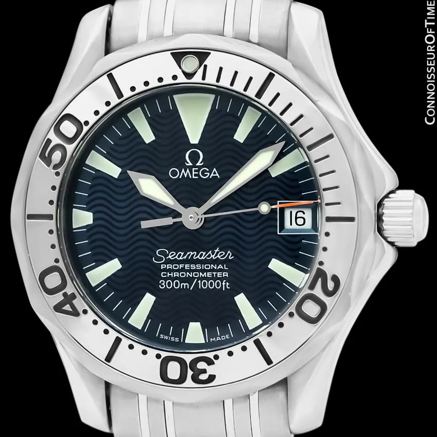 Omega Seamaster Midsize 300M Professional Diver Chronometer Limited Edition Jacques Mayol Watch, Stainless Steel - 2554.80.00
