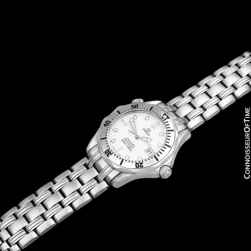 Omega Seamaster Midsize 300M White (James Bond Style) Professional Divers Watch, Stainless Steel - 2562.20.00
