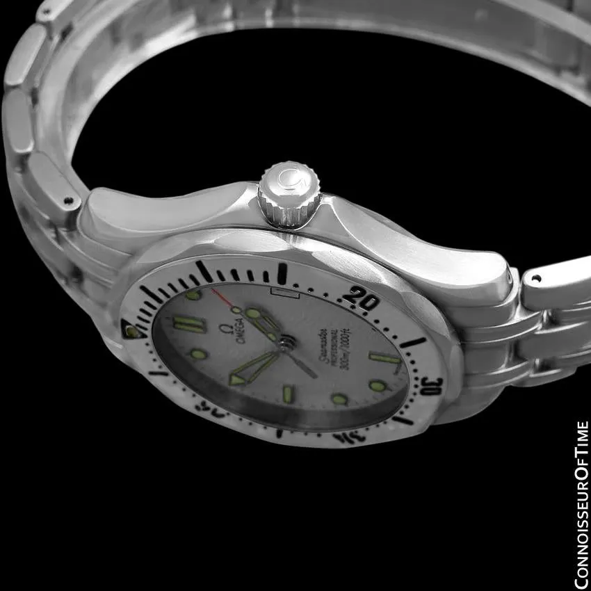 Omega Seamaster Midsize 300M White (James Bond Style) Professional Divers Watch, Stainless Steel - 2562.20.00