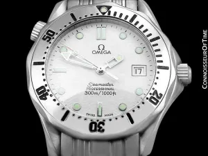 Omega Seamaster Midsize 300M White (James Bond Style) Professional Divers Watch, Stainless Steel - 2562.20.00