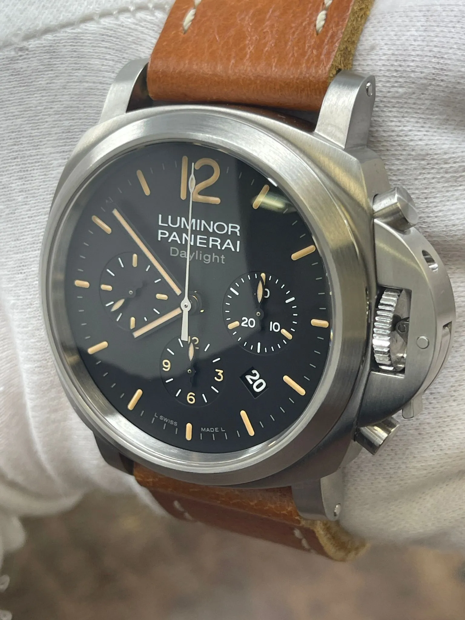 Panerai Luminor Daylight Chronograph PAM00356 Black Dial Automatic Men's Watch