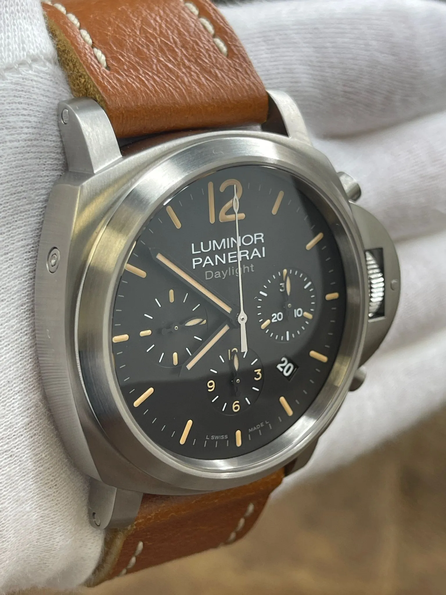 Panerai Luminor Daylight Chronograph PAM00356 Black Dial Automatic Men's Watch