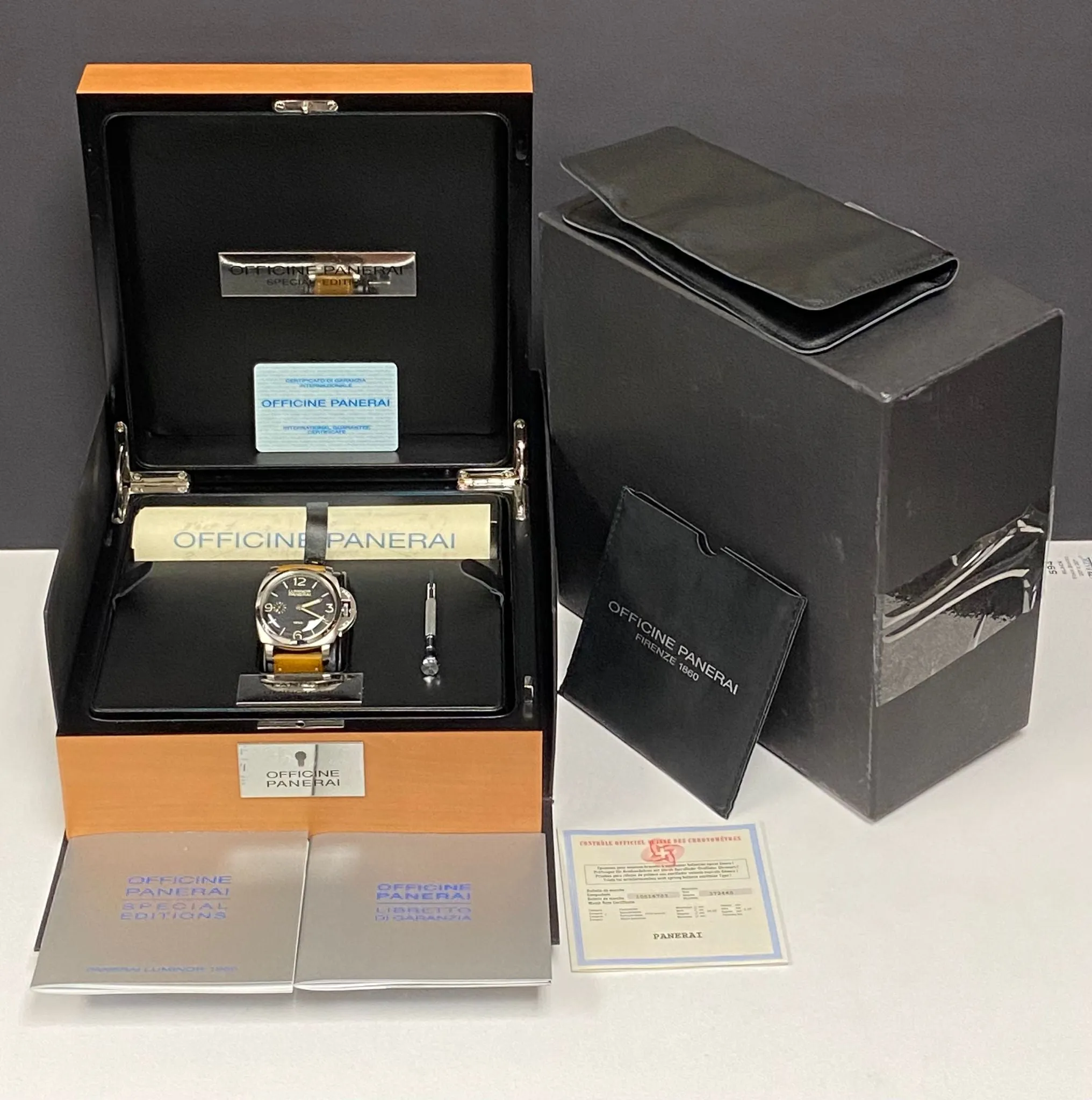 Panerai Luminor Special Edition 1950 Fiddy Factory Serviced PAM00127 Black Dial Hand-wound Men's Watch