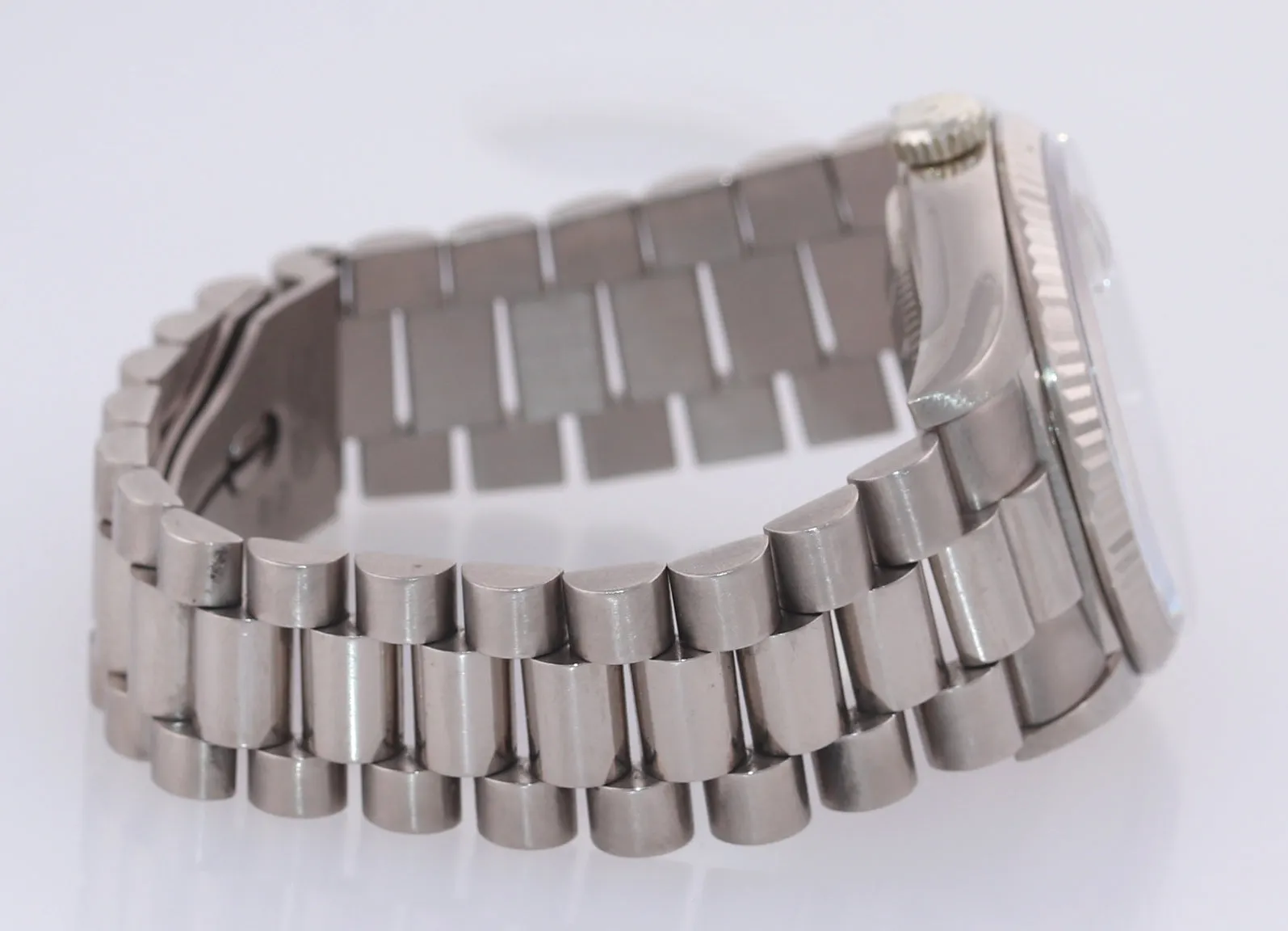 PAPERS Rolex Day-Date President 18239 18K White Gold 36mm Silver Watch Box