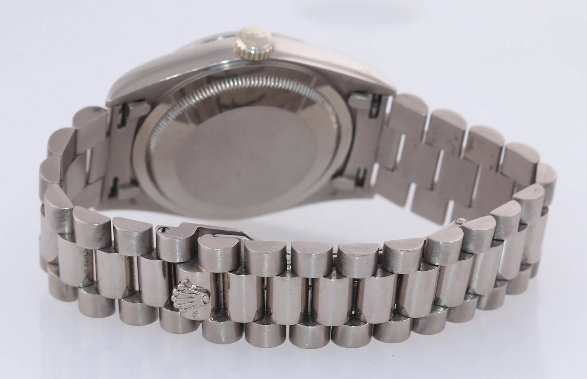 PAPERS Rolex Day-Date President 18239 18K White Gold 36mm Silver Watch Box