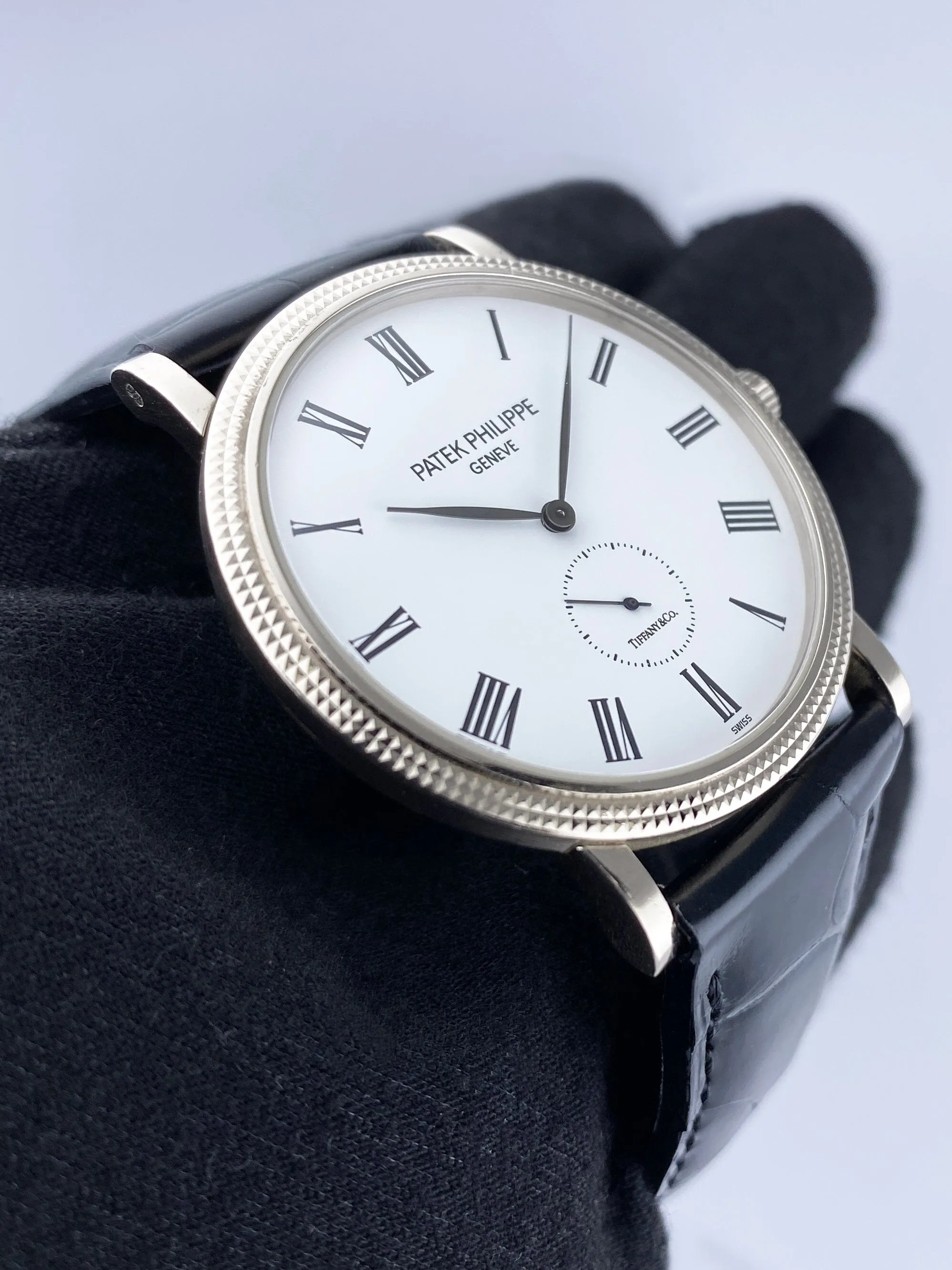 Patek Philippe Calatrava 5119G Tiffany & Co White Dial Mens Watch