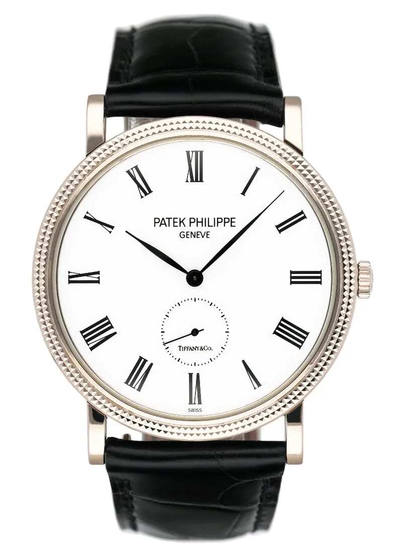 Patek Philippe Calatrava 5119G Tiffany & Co White Dial Mens Watch