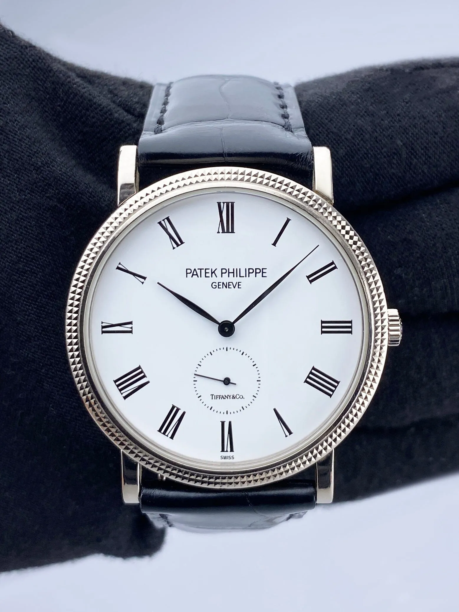 Patek Philippe Calatrava 5119G Tiffany & Co White Dial Mens Watch