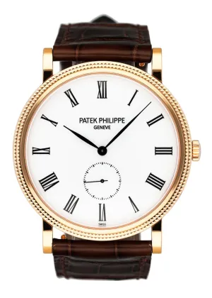 Patek Philippe Calatrava 5119R 18K Rose Gold Mens Watch With Papers