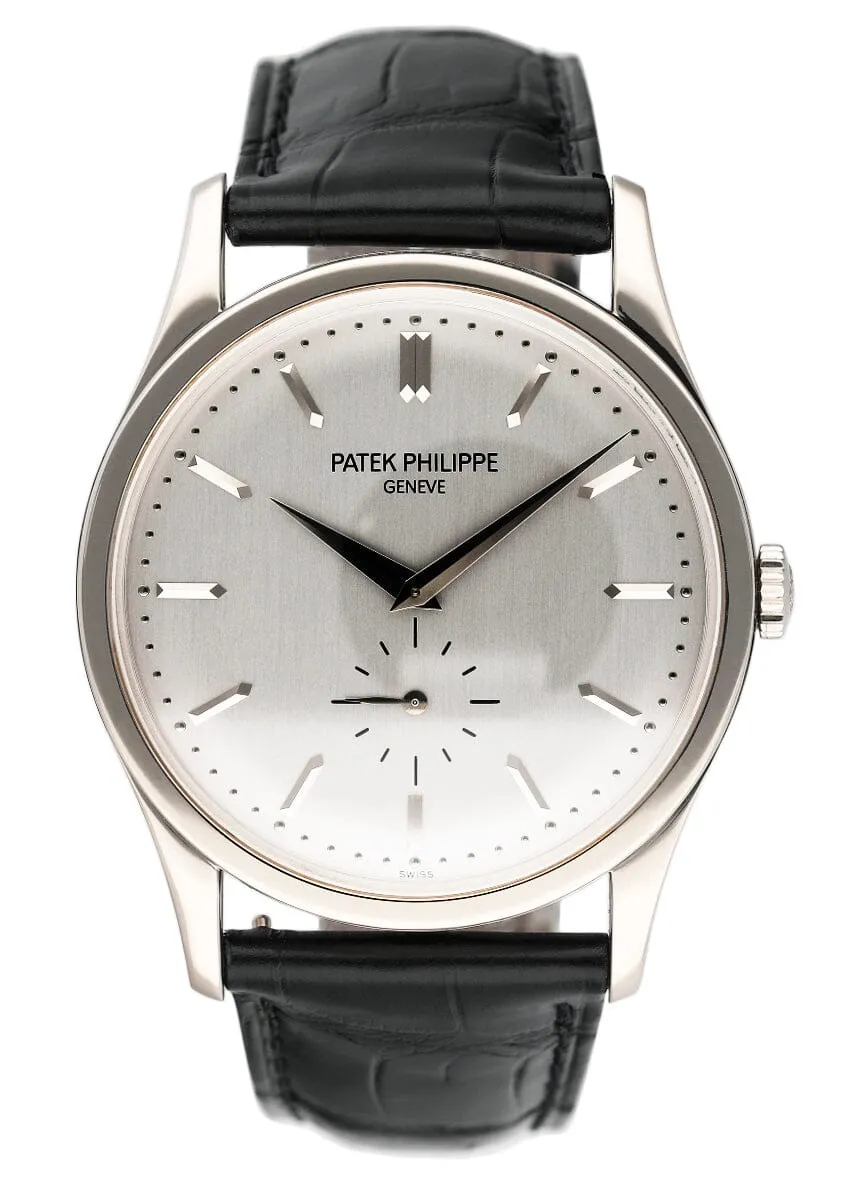Patek Philippe Calatrava 5196G 18K White Gold Mens Watch