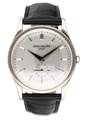 Patek Philippe Calatrava 5196G 18K White Gold Mens Watch