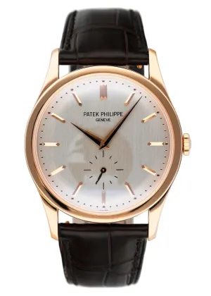 Patek Philippe Calatrava 5196R 18K Rose Gold Mens Watch Box Papers