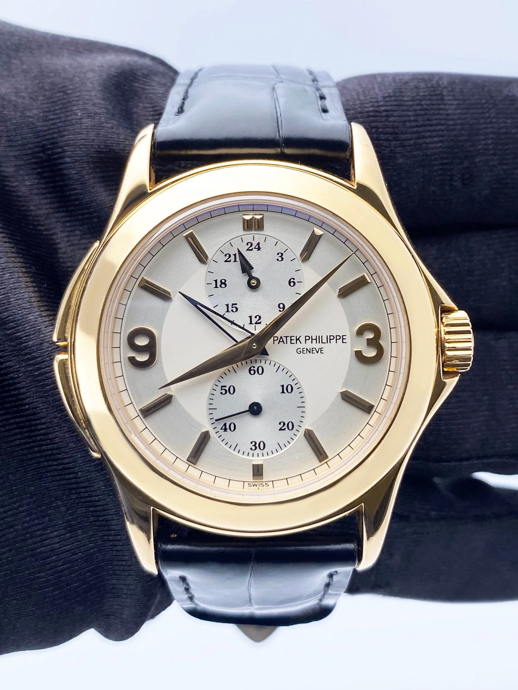 Patek Philippe Calatrava Travel Time 5134J Mens Watch Box Papers